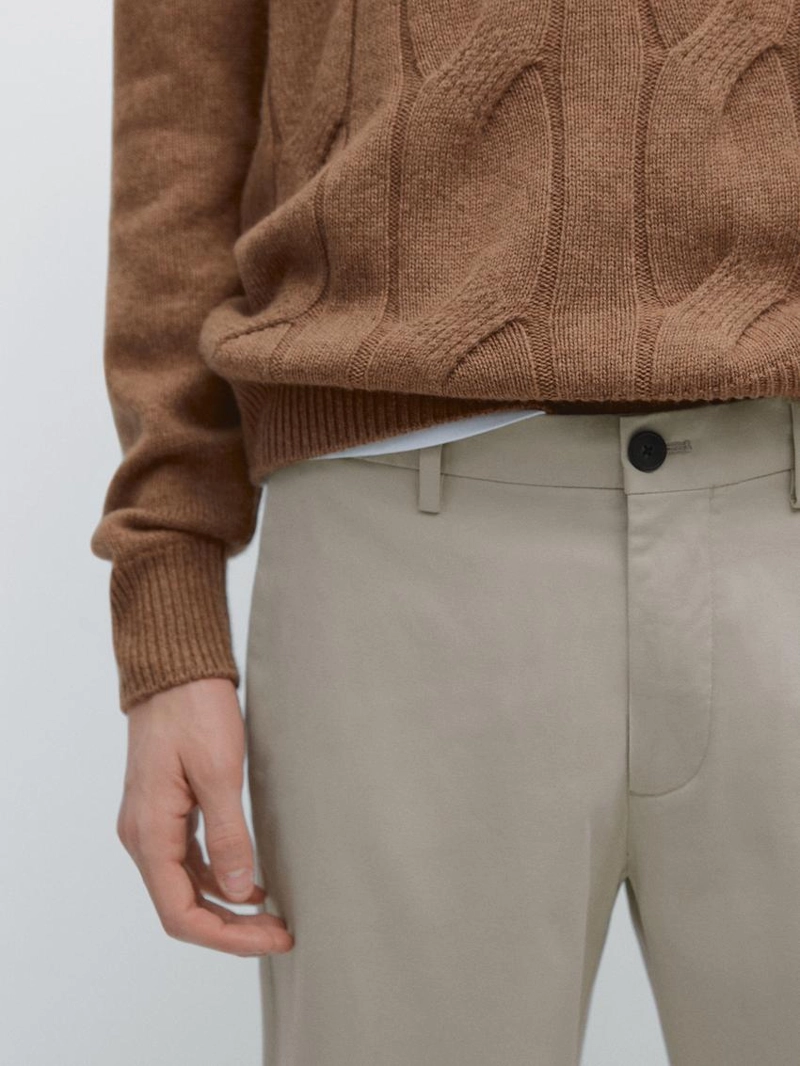 Брюки из хлопка в узком крое