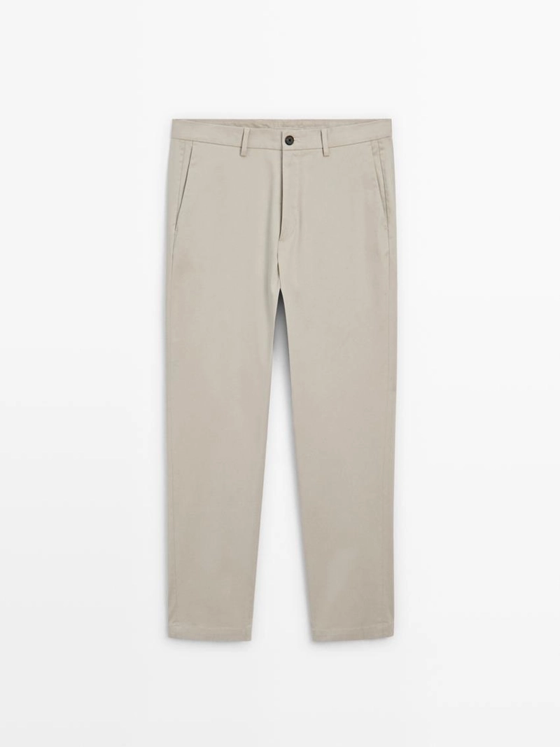 Брюки из хлопка в узком крое