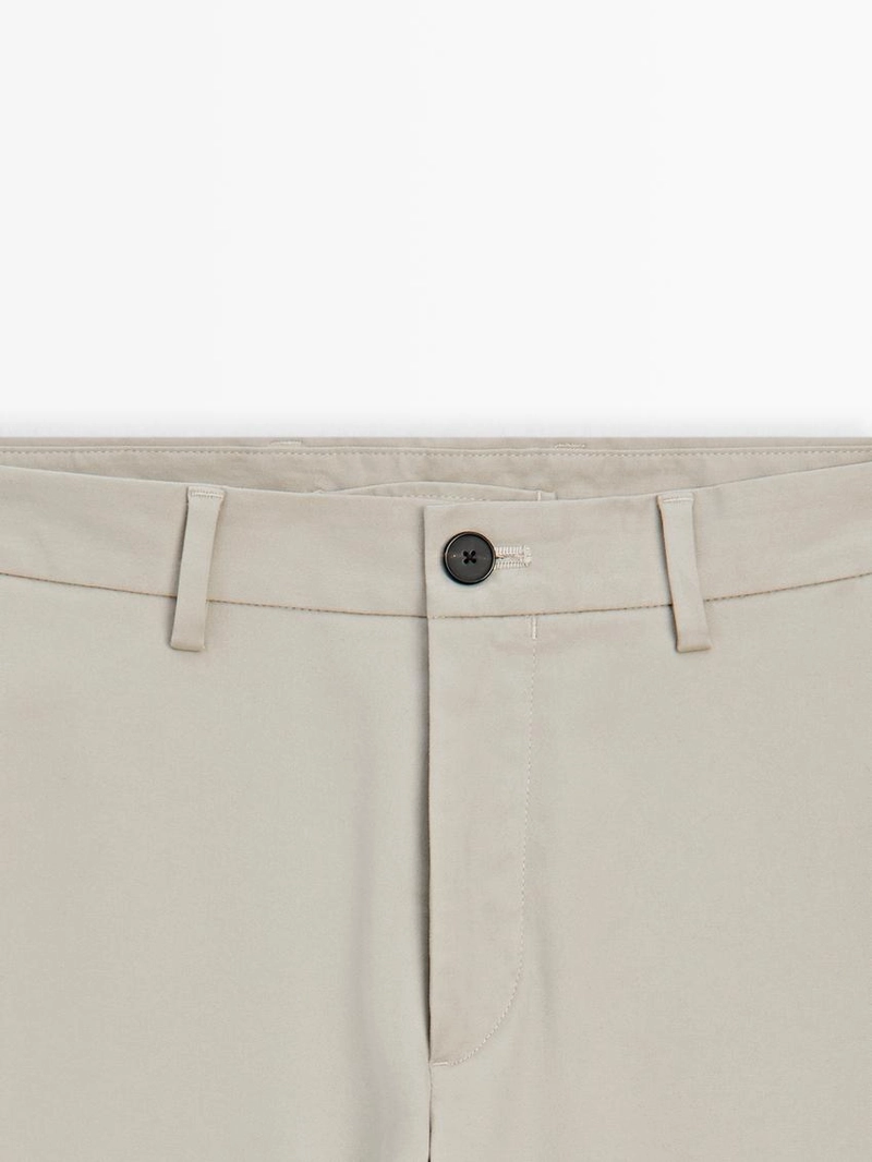 Брюки из хлопка в узком крое