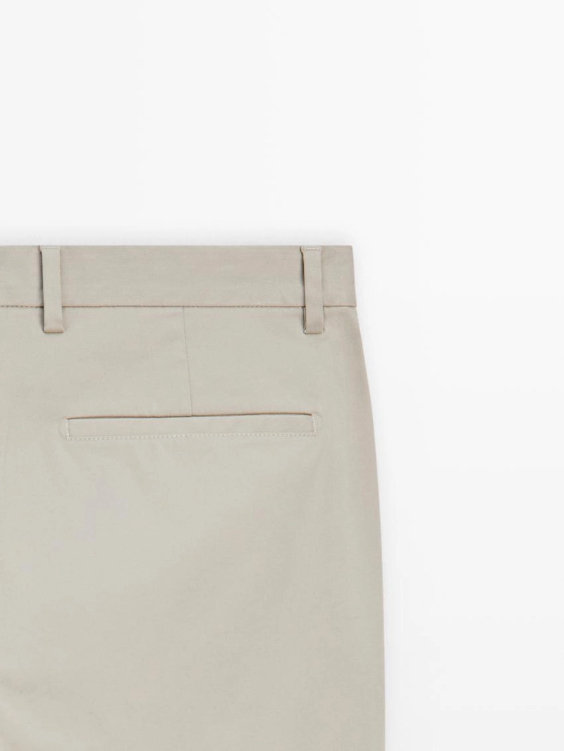 Брюки из хлопка в узком крое