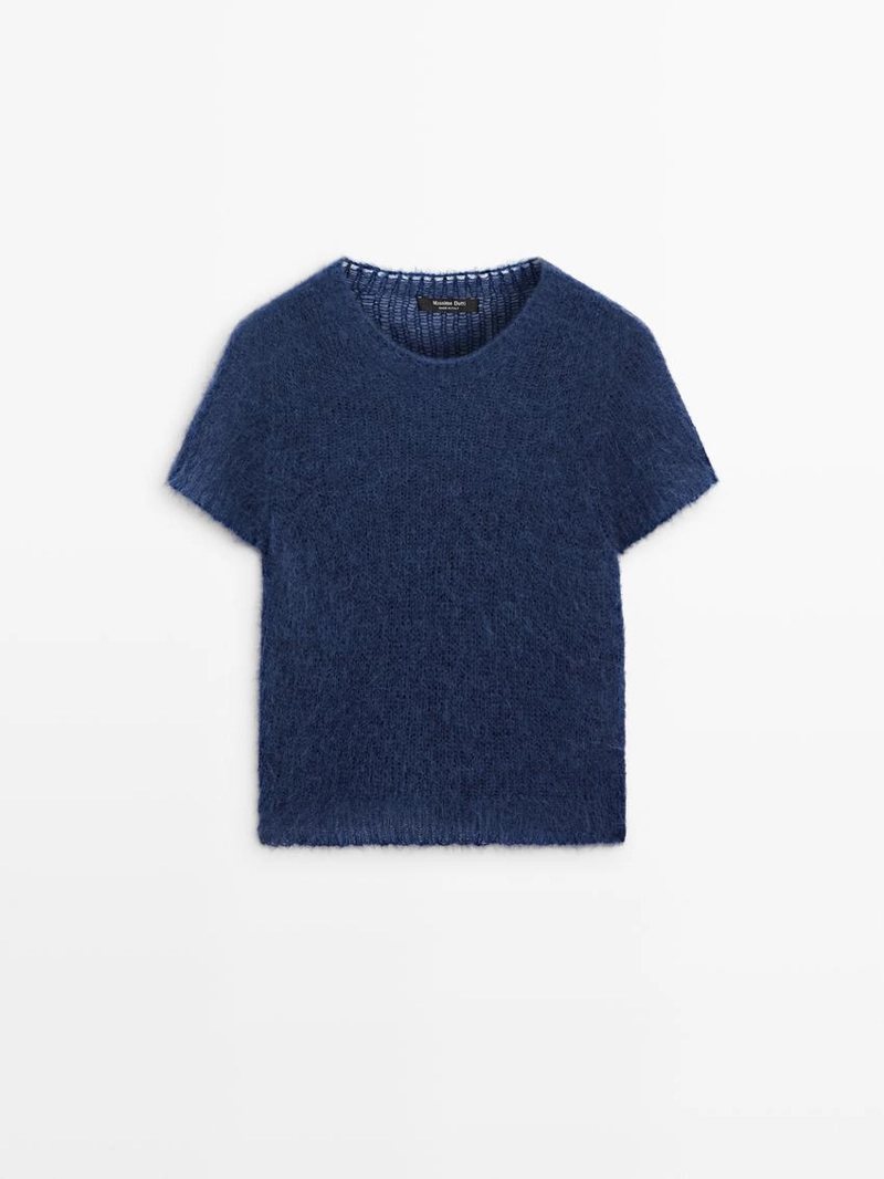 Свитер с коротким рукавом из альпаки