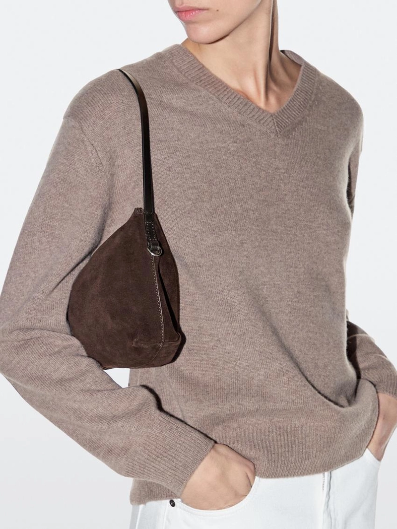 Сумочка из замши с разделением