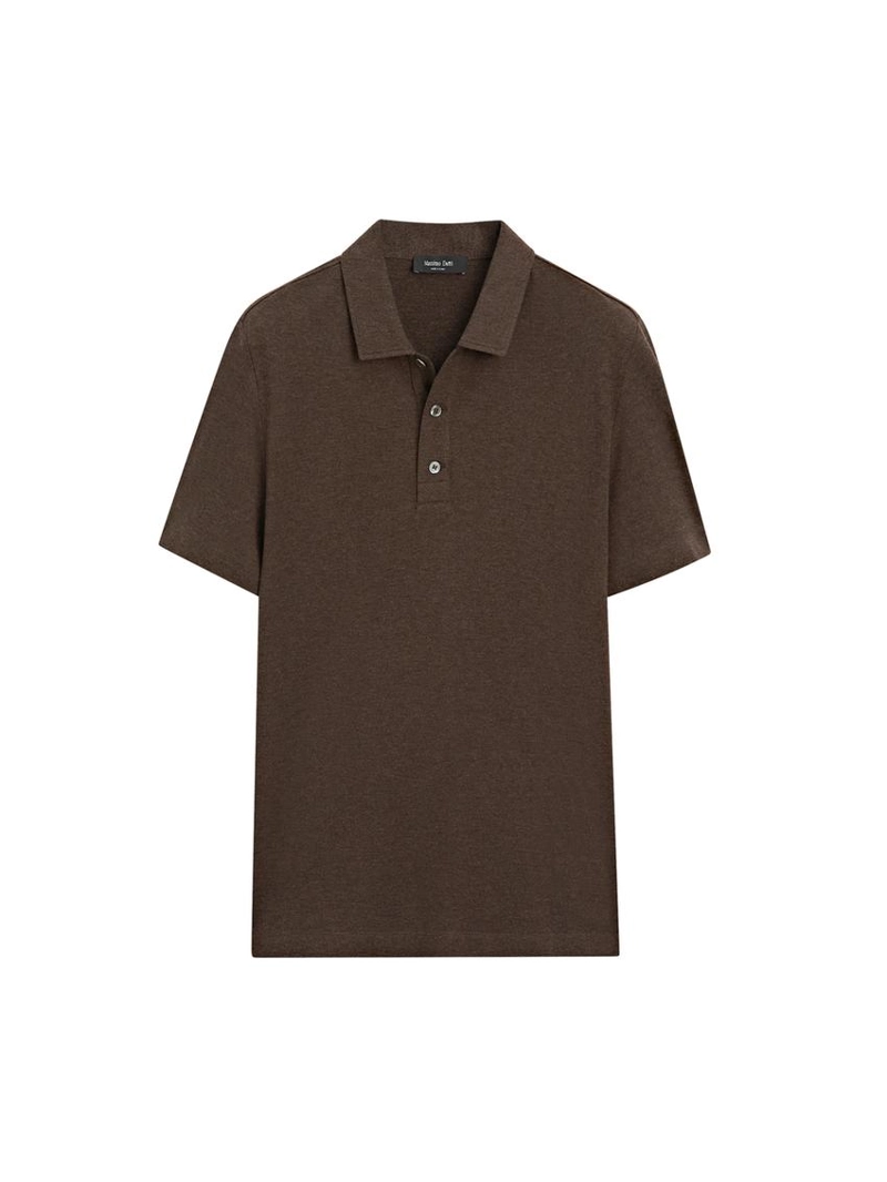 Поло из хлопка с коротким рукавом