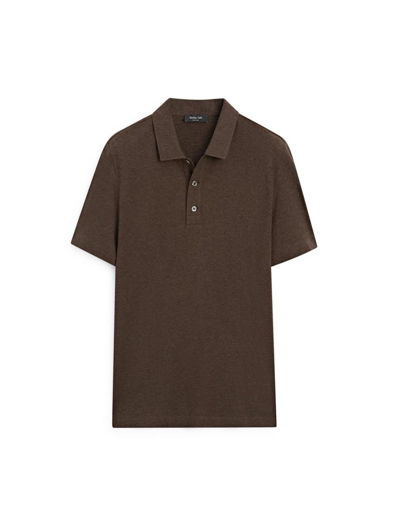 Поло из хлопка с коротким рукавом