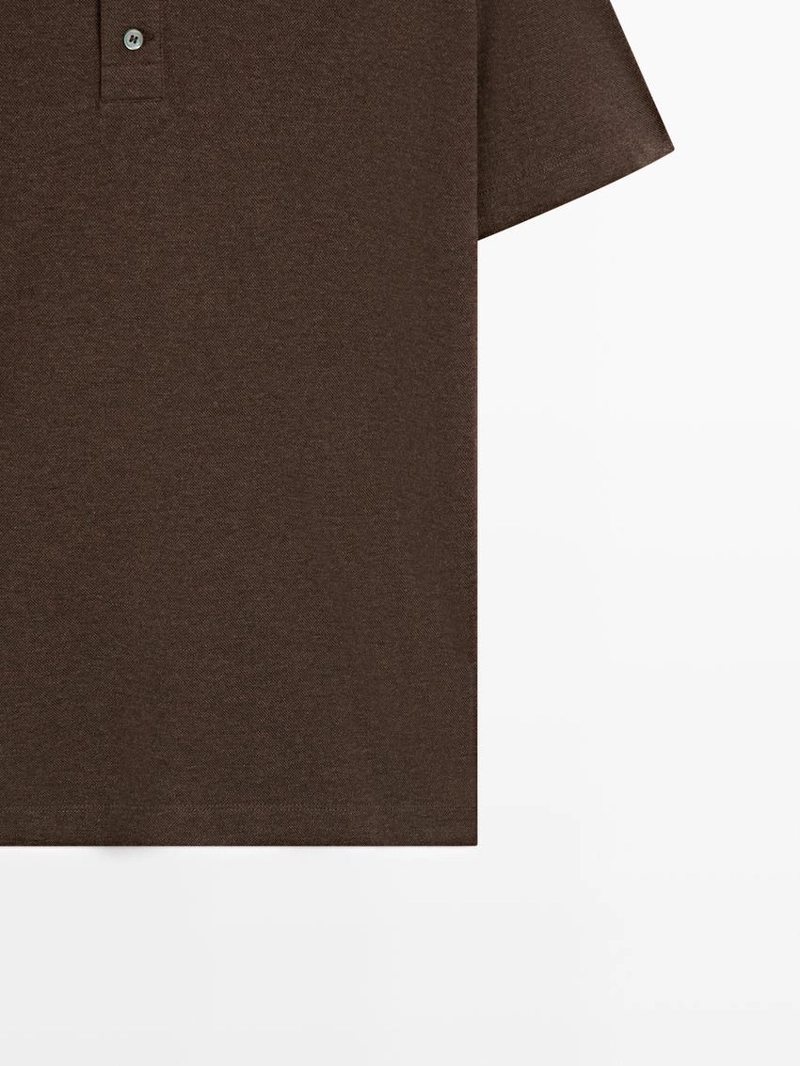 Поло из хлопка с коротким рукавом