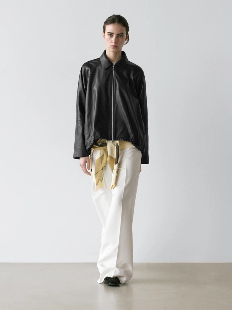 Куртка из натуральной кожи оверсайз