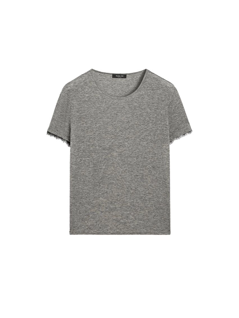 Футболка с коротким рукавом и кружевными деталями