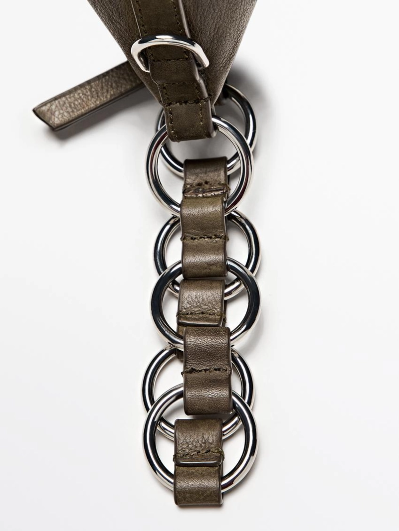 Мини-сумка из натуральной кожи нубука