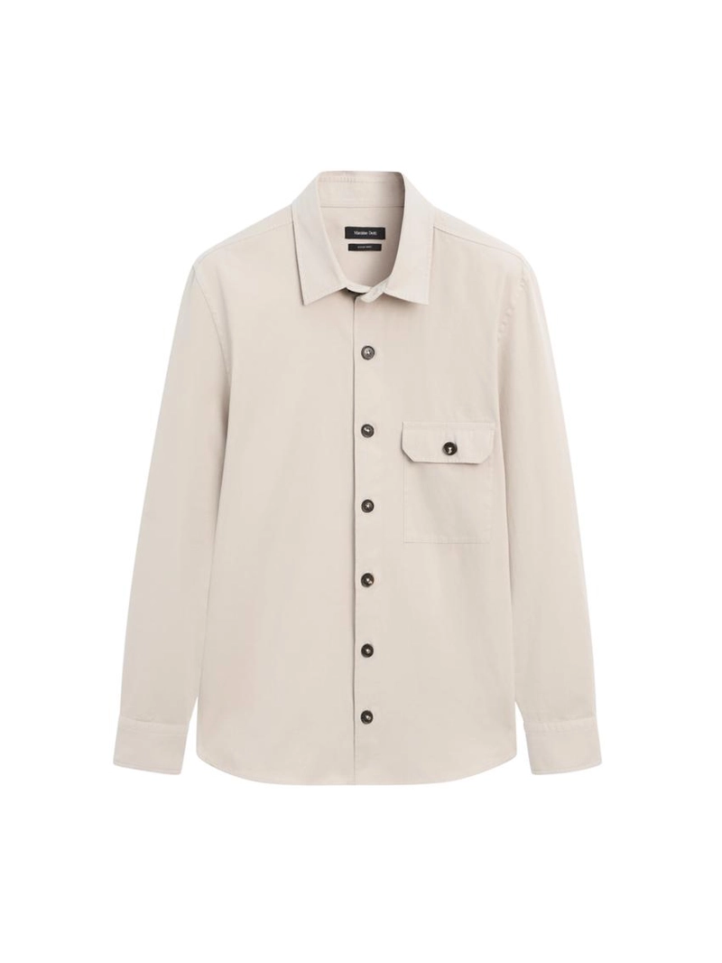 Хлопковая рубашка-овершерт с карманами