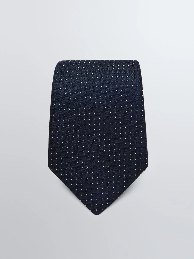 Галстук в горошек из 100% шелка