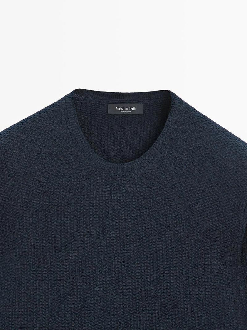 Текстурный свитер из хлопково-вискозной смеси