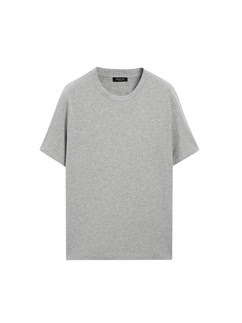 Футболка с коротким рукавом из меланжевого хлопка