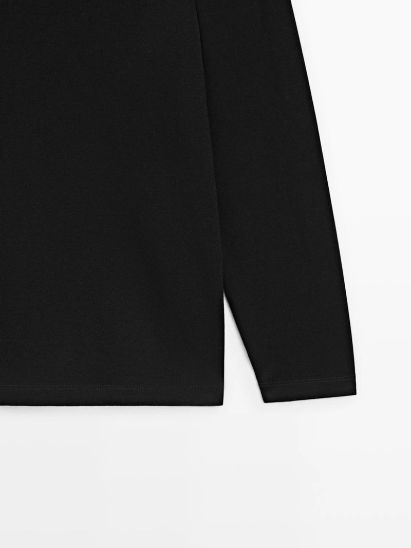 Футболка из хлопкового микса с длинным рукавом