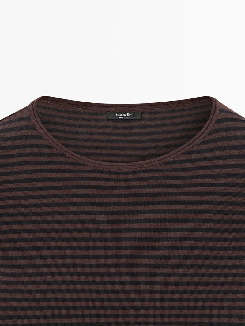 Джемпер из хлопково-шерстяной смеси в полоску