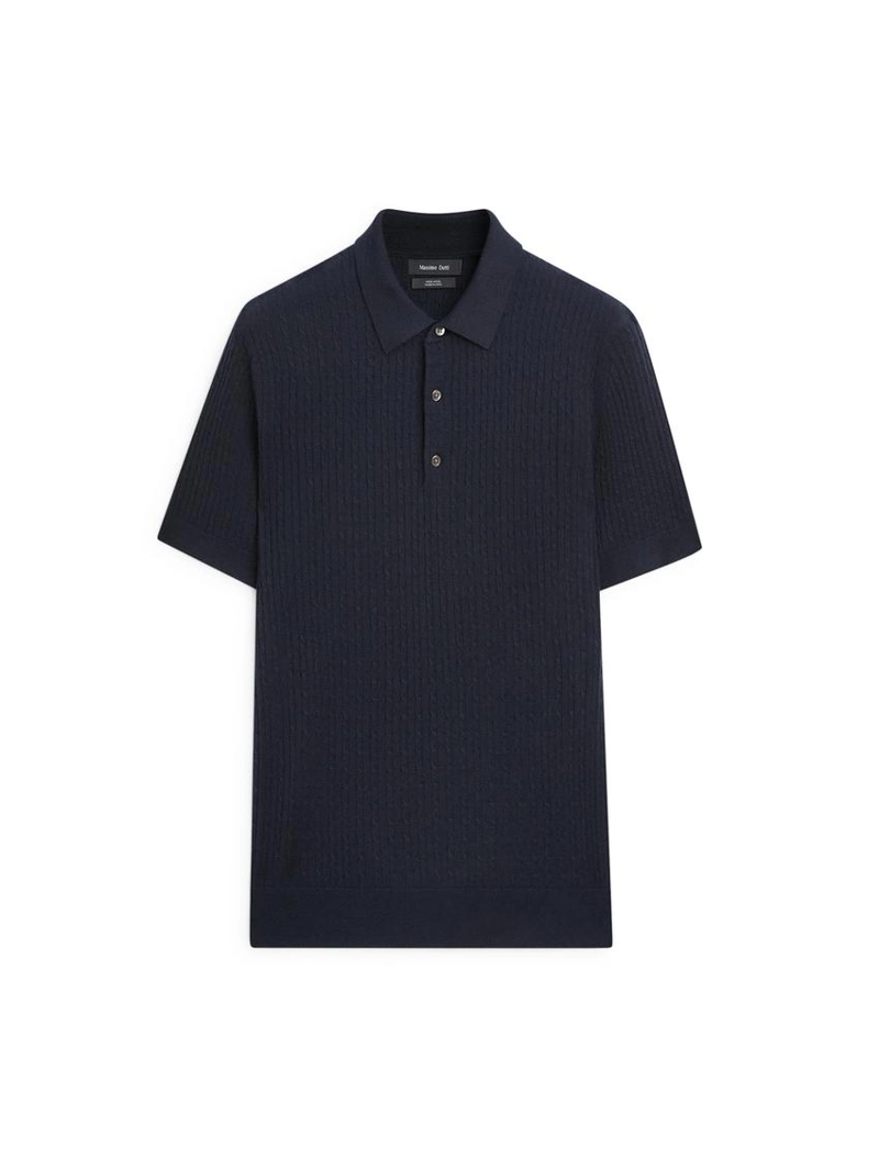 Свитер-поло из мериносовой шерсти