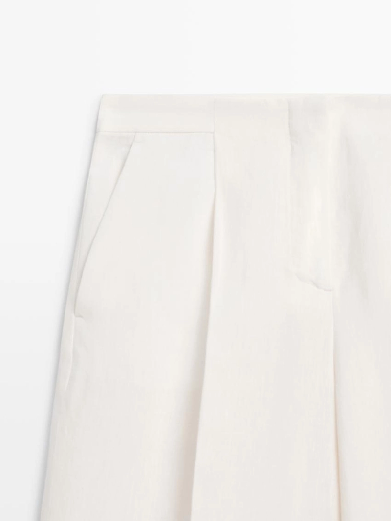 Брюки из льна для костюма