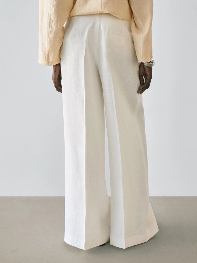 Брюки из льна для костюма