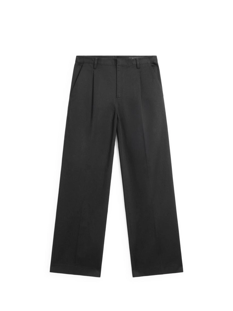 Брюки из хлопка c защипами