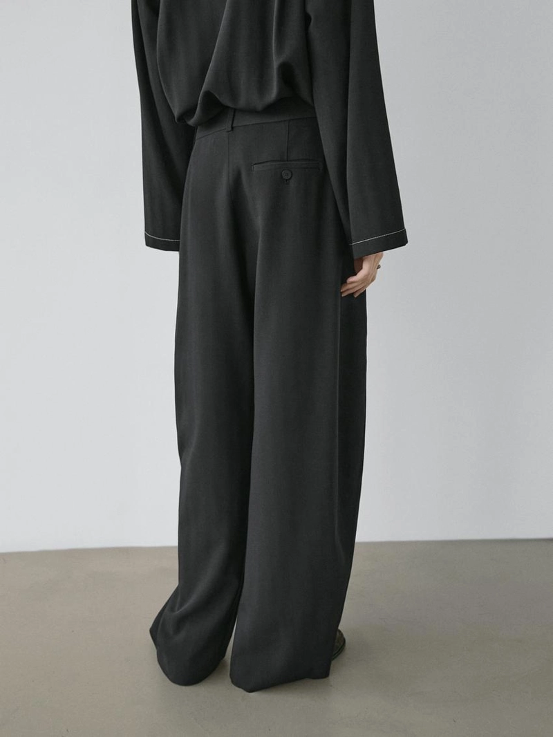 Брюки из шерстяной смеси с деталями шва