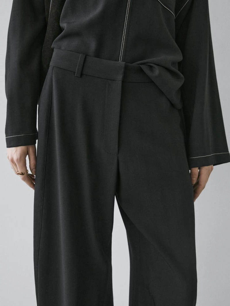 Брюки из шерстяной смеси с деталями шва