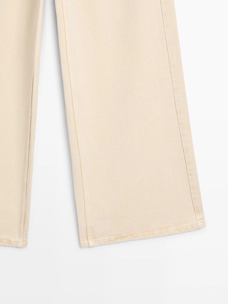 Брюки с низкой посадкой и широкими брючинами