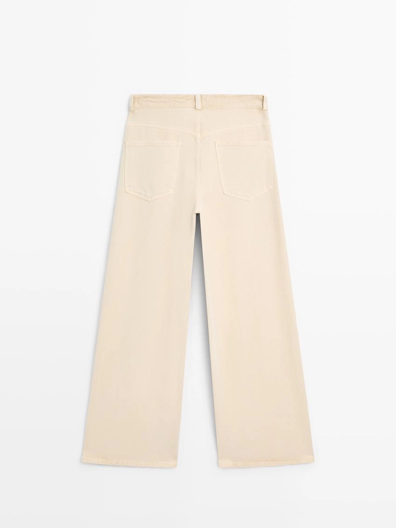 Брюки с низкой посадкой и широкими брючинами