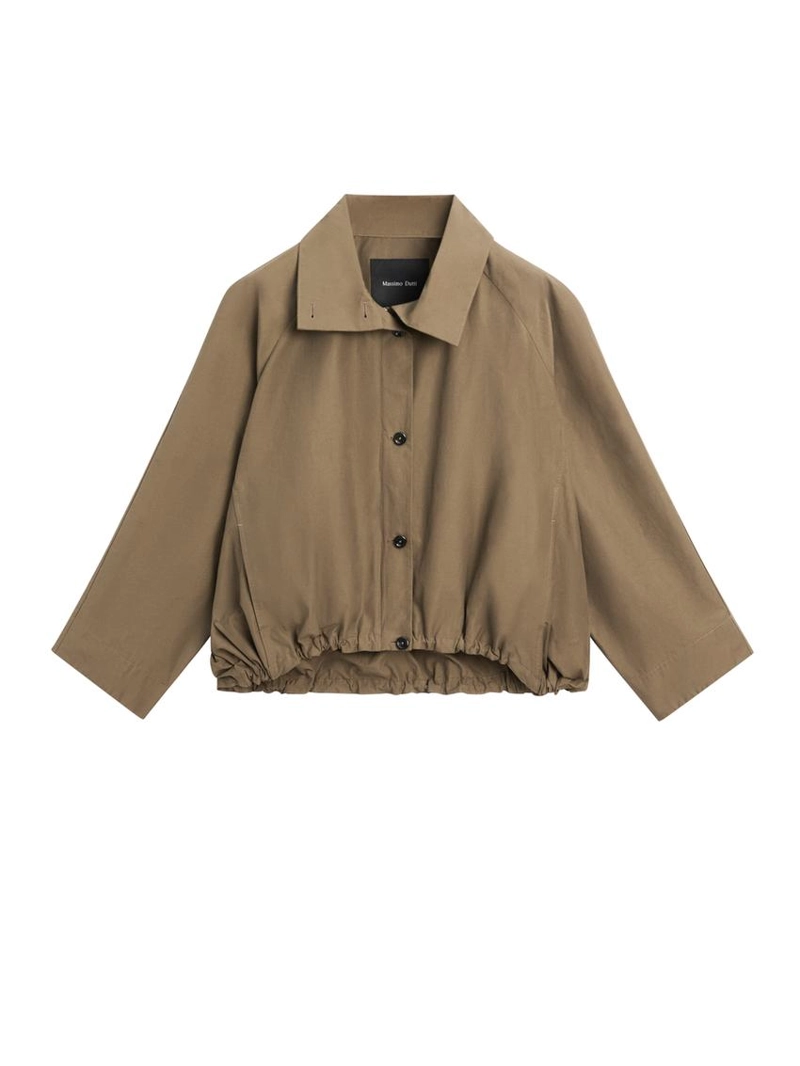 Бомбер с высоким воротником