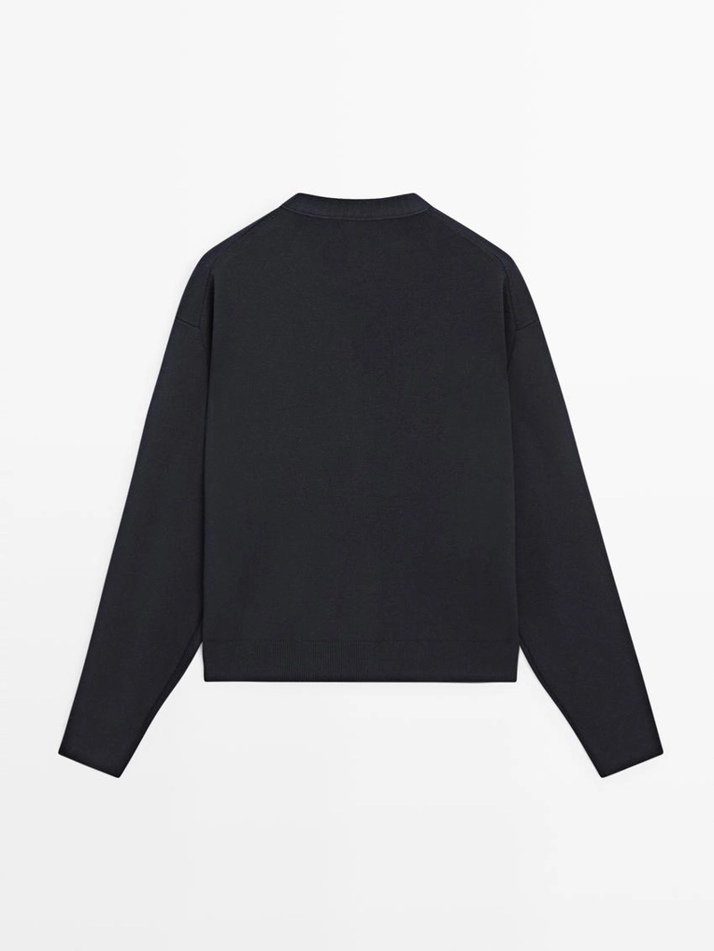 Кардиган из хлопкового трикотажа с пуговицами в золотом цвете