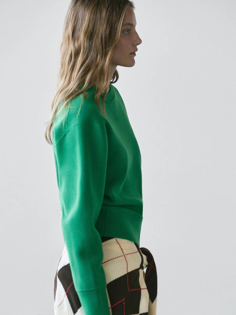 Свитер из хлопково-шерстяной смеси