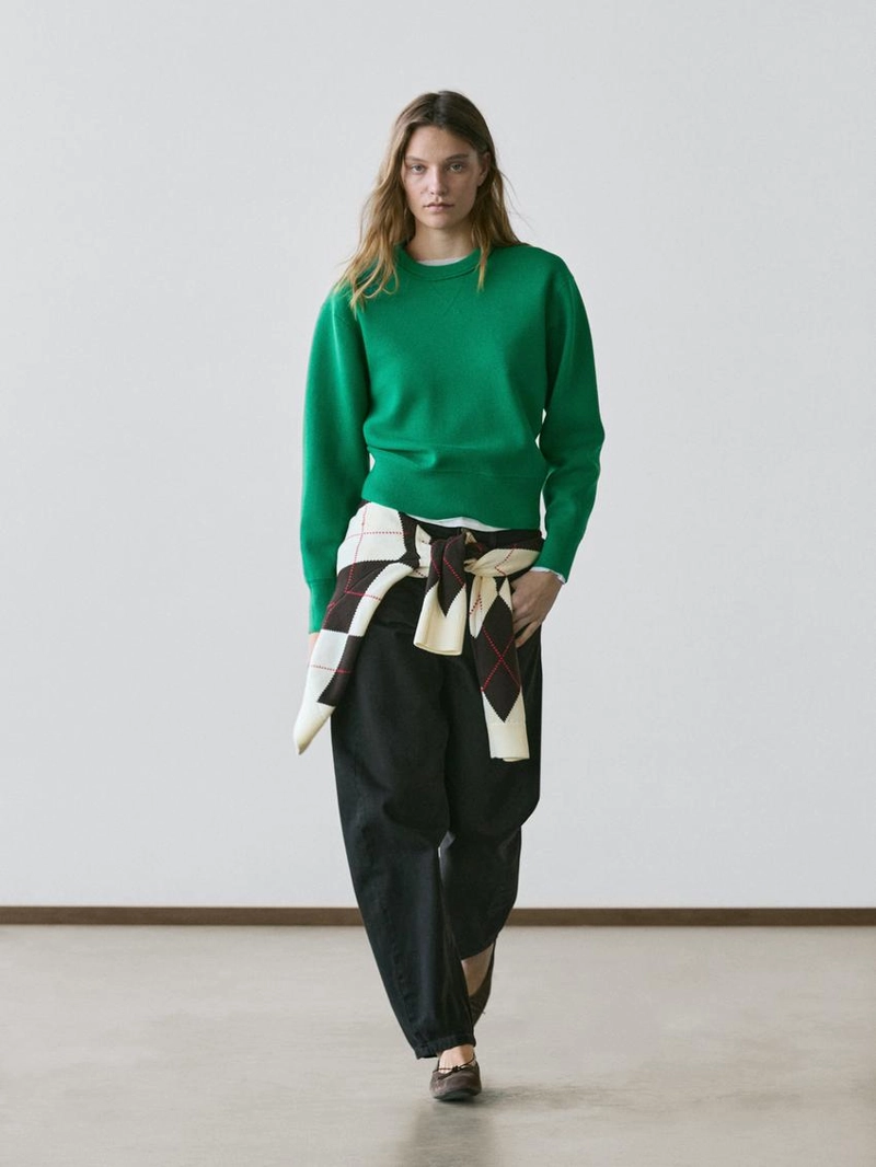 Свитер из хлопково-шерстяной смеси