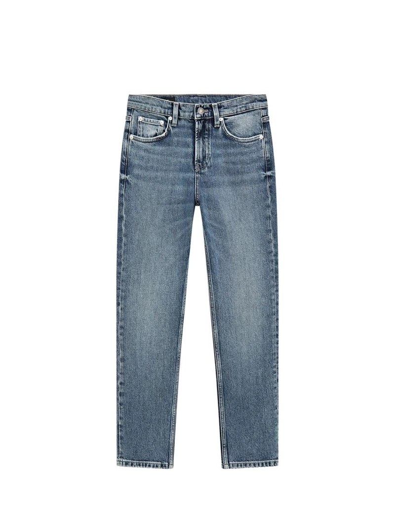 Джинсы с завышенной посадкой и укороченным силуэтом