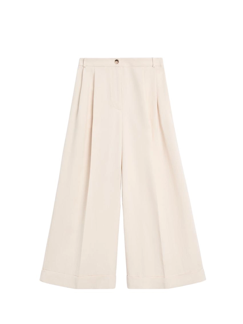 Брюки с манжетами на завышенной талии