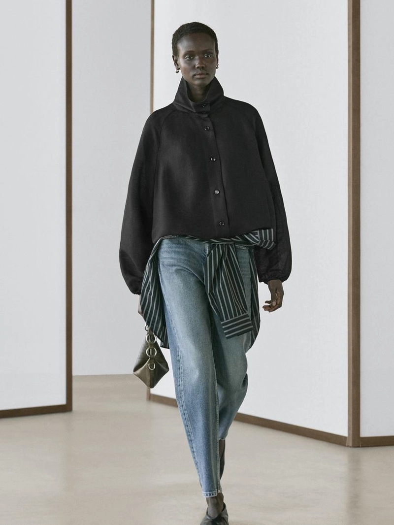 Куртка-бомбер из льна и шелка