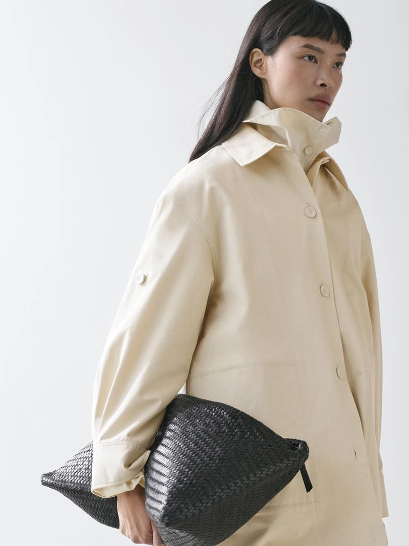 Хлопковое тренчкот с застёжкой на пуговицы