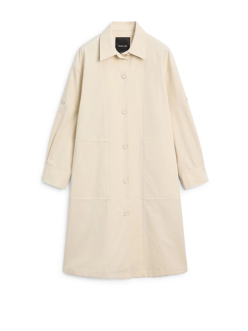 Хлопковое тренчкот с застёжкой на пуговицы