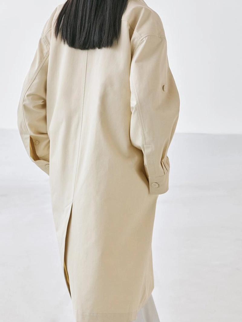 Хлопковое тренчкот с застёжкой на пуговицы