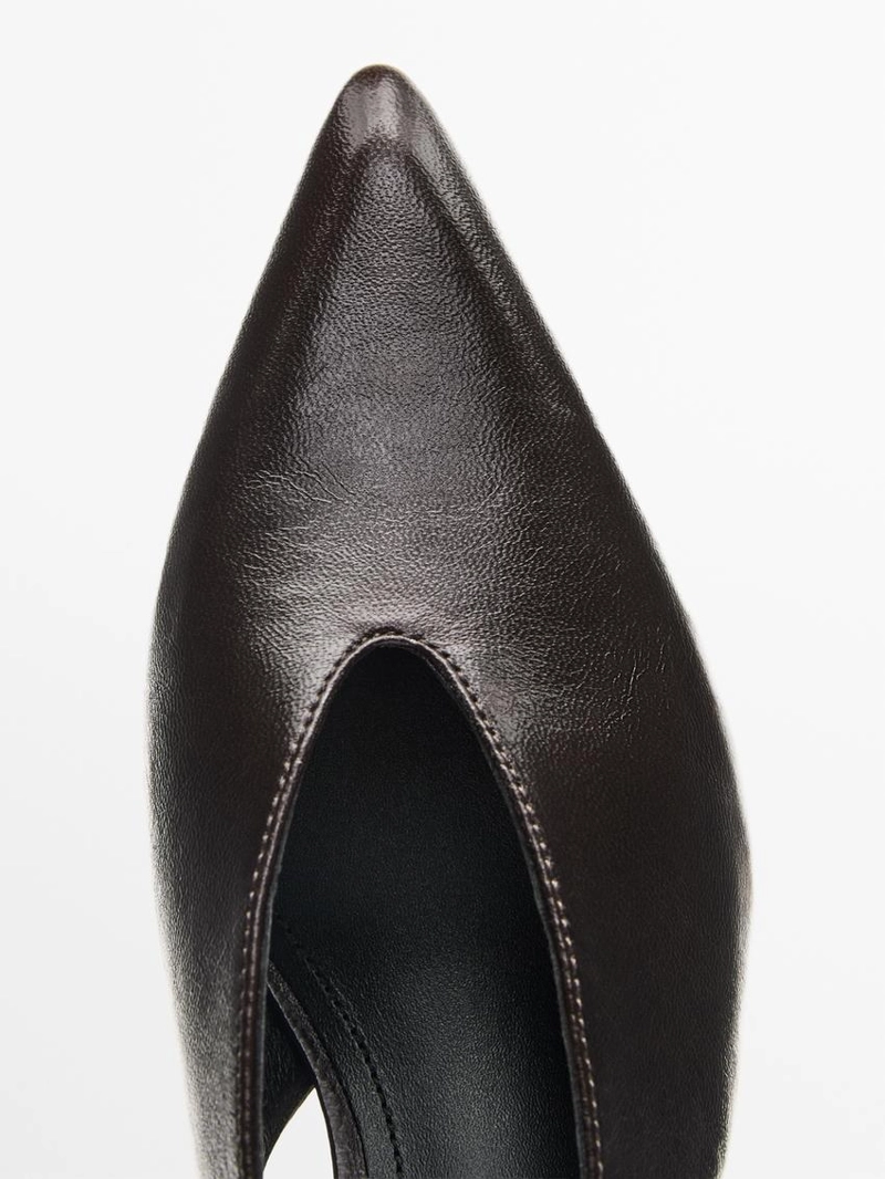 Сабо на высоком каблуке из кожи