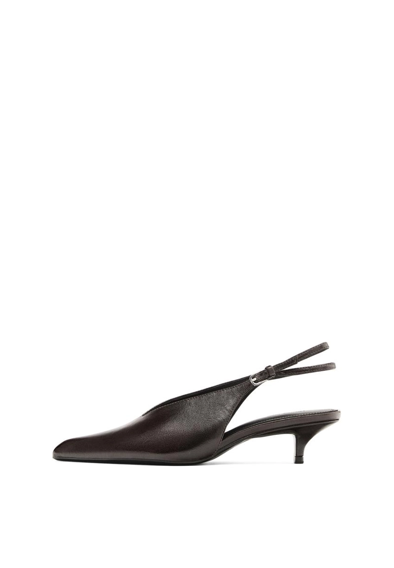 Сабо на высоком каблуке из кожи