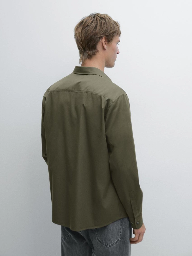 Рубашка из 100% хлопка с регулярной посадкой