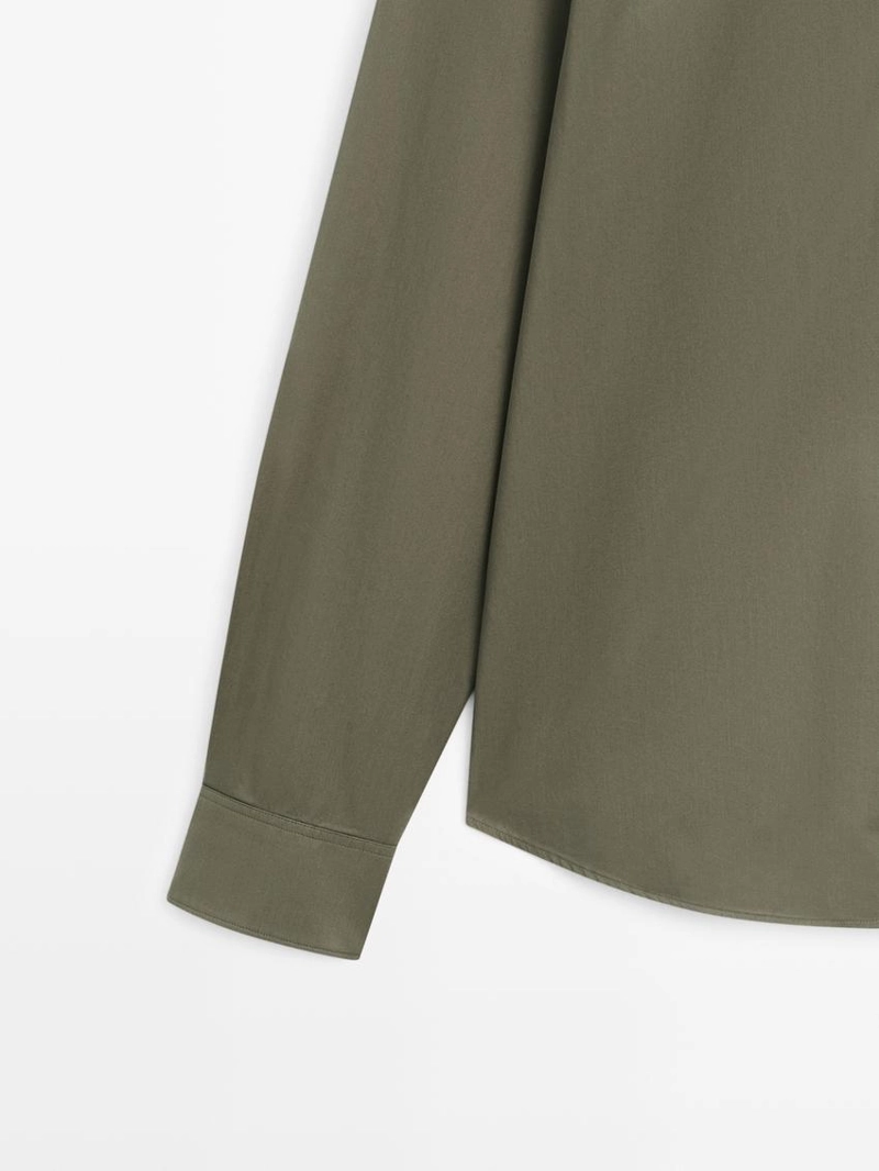 Рубашка из 100% хлопка с регулярной посадкой