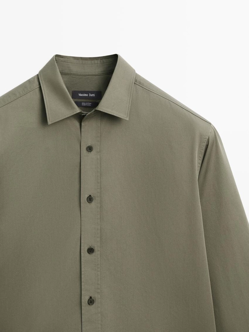 Рубашка из 100% хлопка с регулярной посадкой