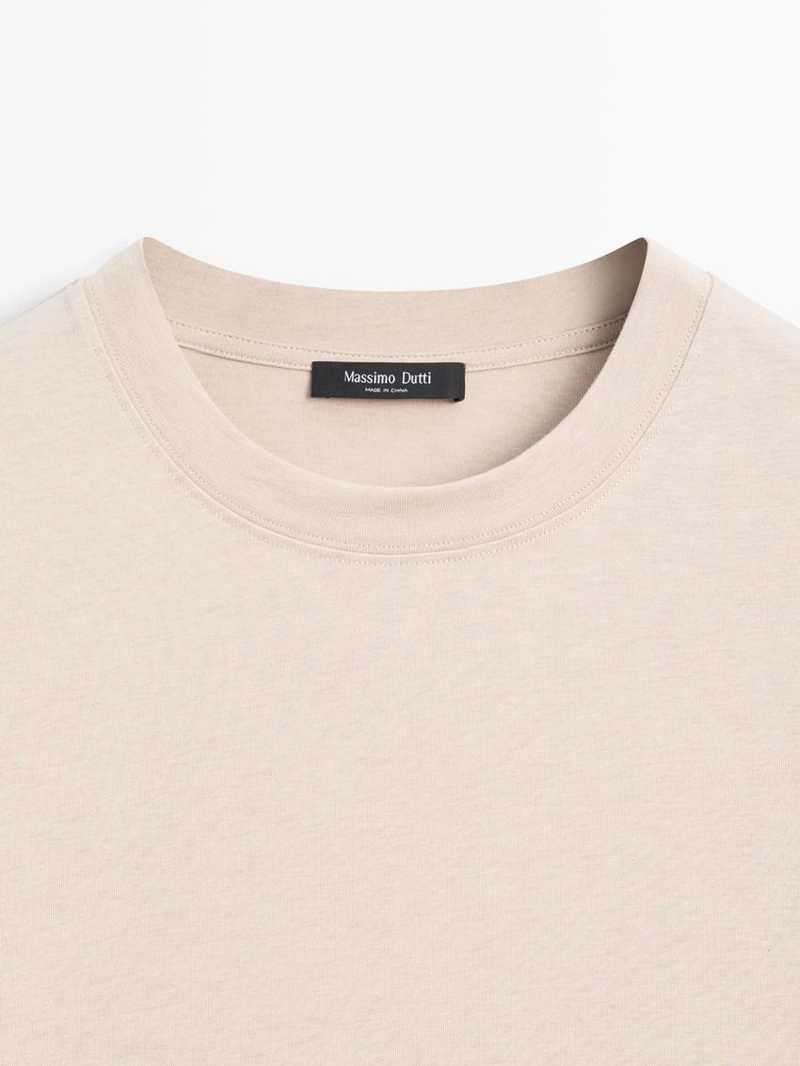 Футболка из хлопкового микса с короткими рукавами