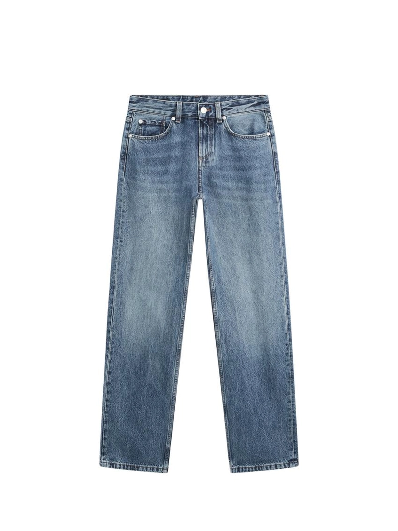 Джинсы со средней посадкой прямого покроя