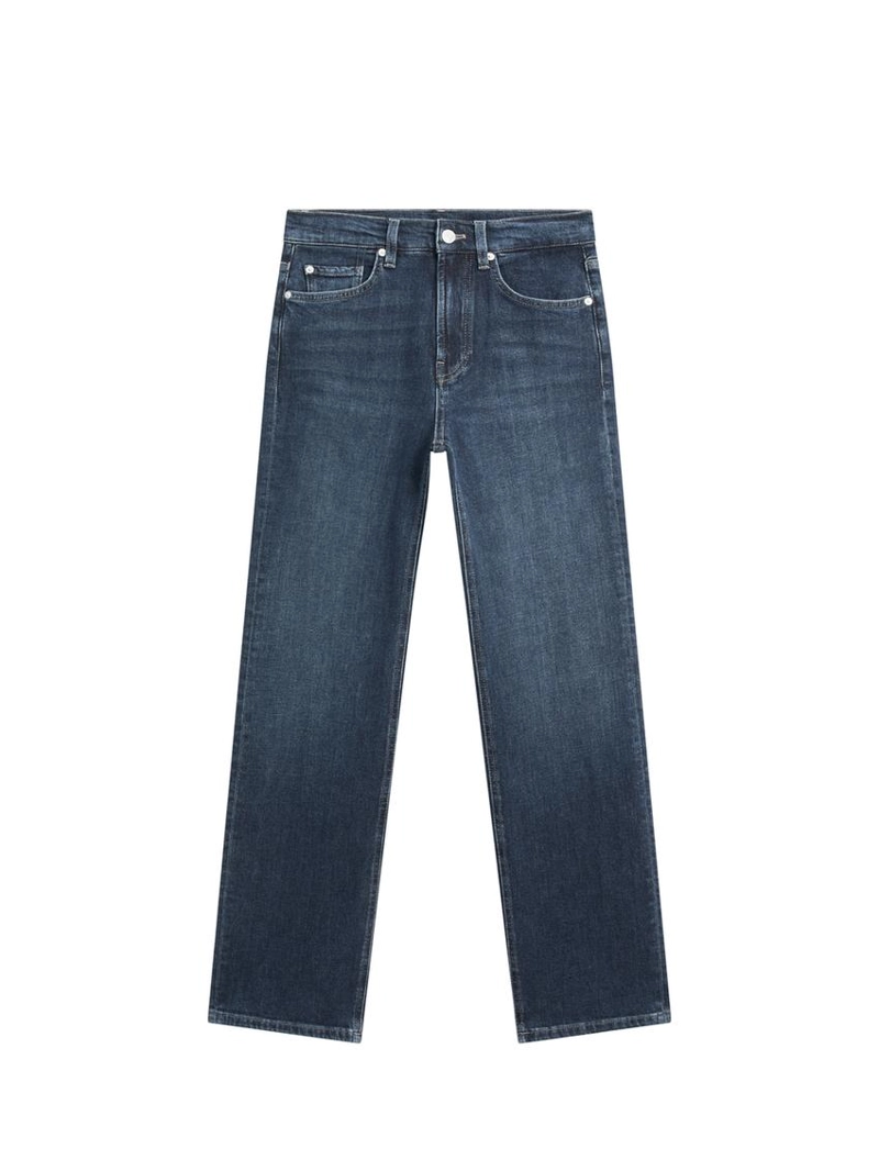 Джинсы с высокой талией прямого кроя и комфортным покроем