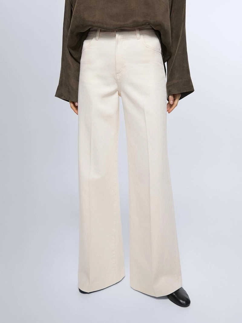 Джинсы-палаты с высокой посадкой