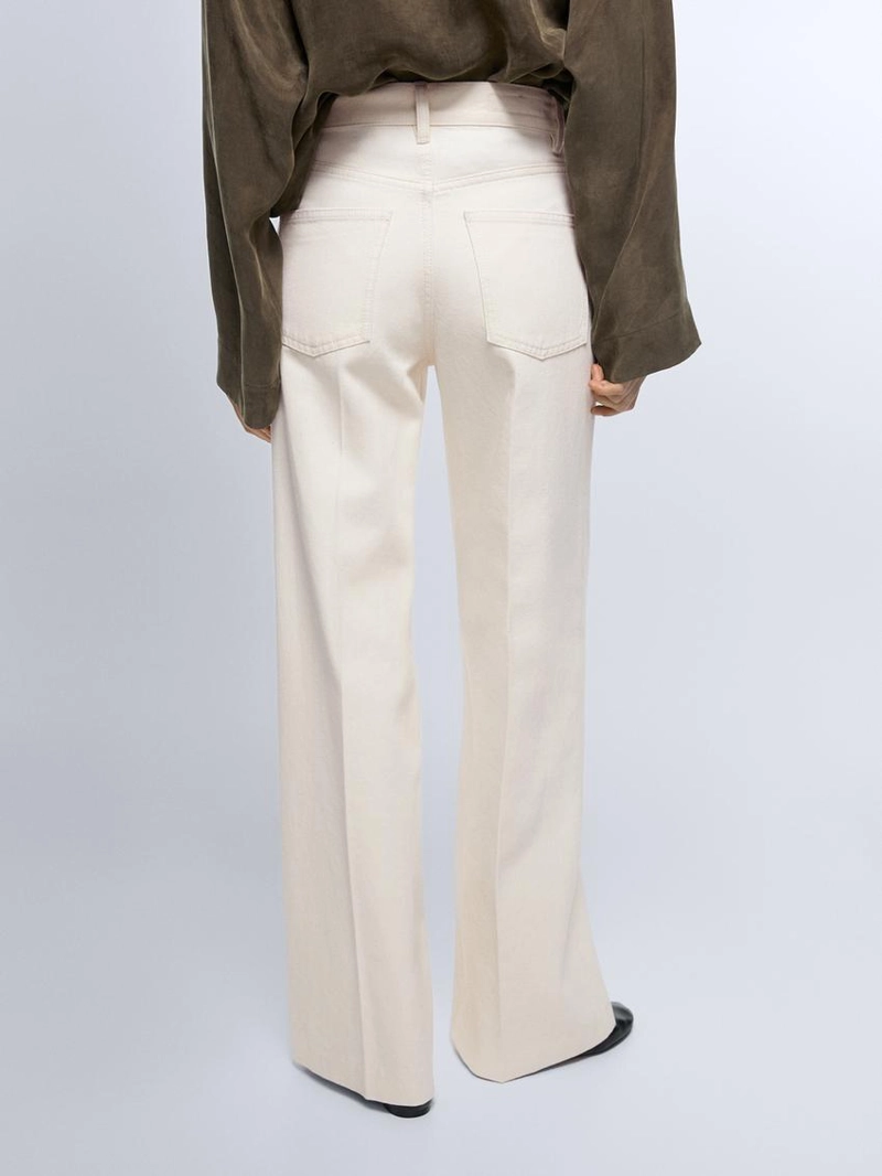 Джинсы-палаты с высокой посадкой