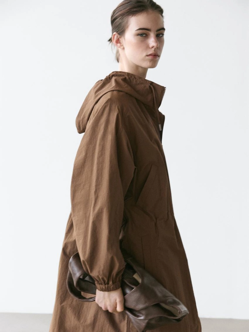 Длинная парка из технической ткани