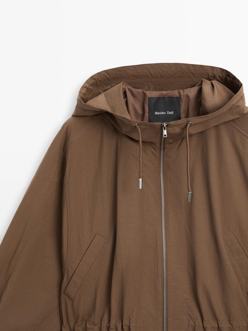 Длинная парка из технической ткани