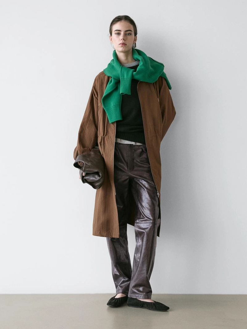 Длинная парка из технической ткани