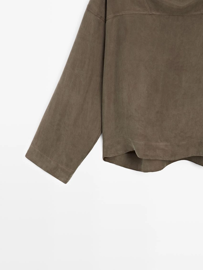 Рубашка с драпировкой